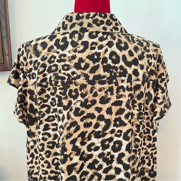 Calvin Klein Top Lucious Leopard! Ruffled Goodness! Size 2X - Picture 11 of 11